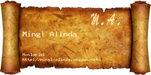 Mingl Alinda névjegykártya